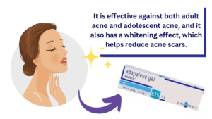 It is effective against both adult acne and adolescent acne, and it also has a whitening effect, which helps reduce acne scars.