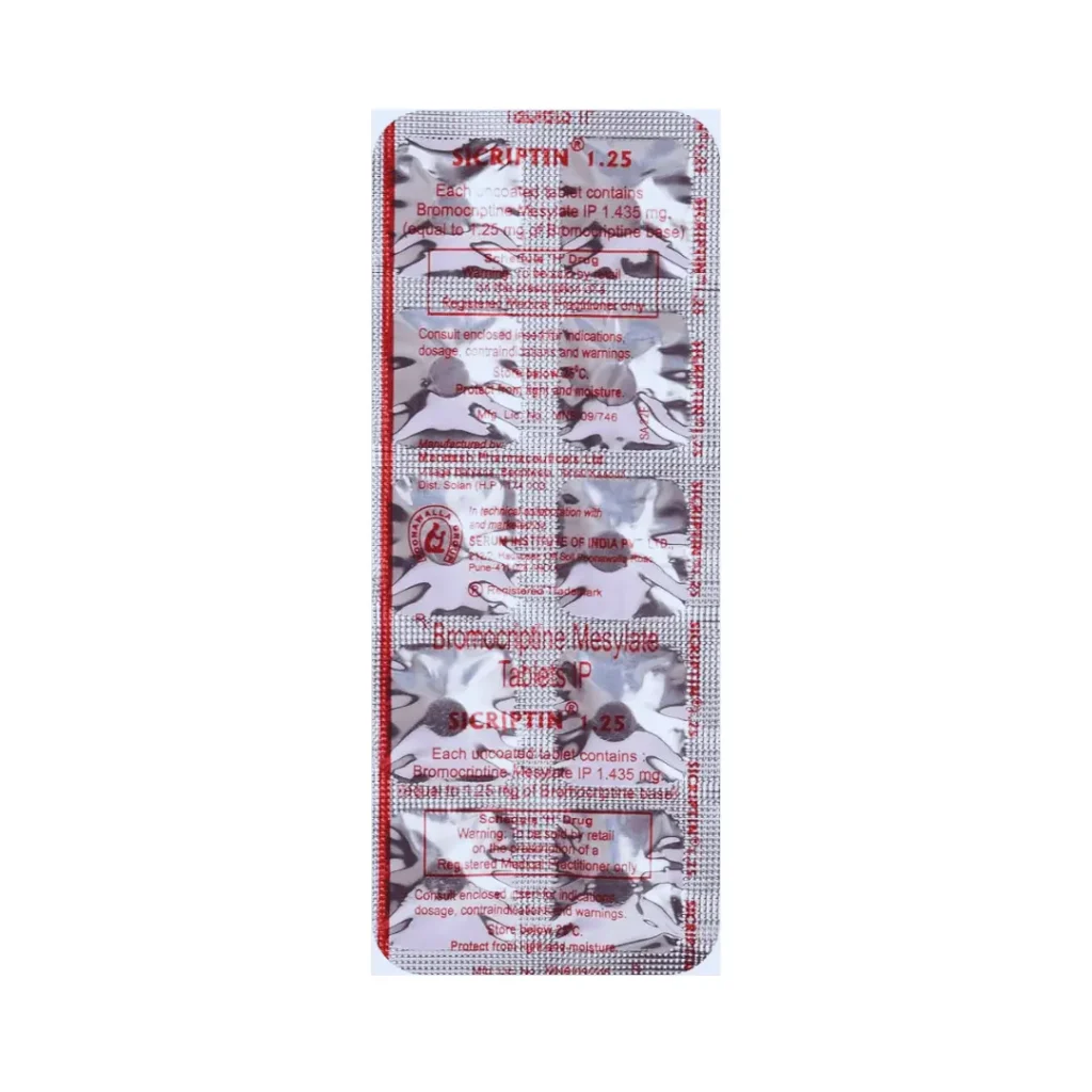 Sicriptin 1.25mg